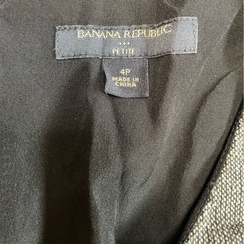 Banana Republic factory size 4 petite black/gray midi dress - Picture 6 of 7